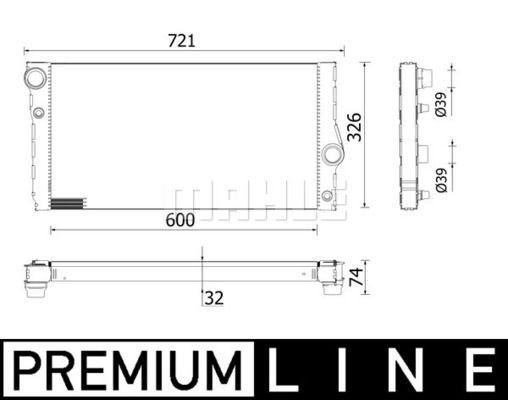 Kühler, Motorkühlung Mahle Original CR 955 000P von Mahle Original