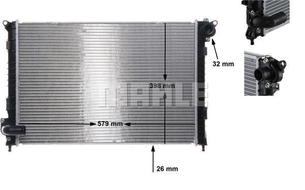 Kühler, Motorkühlung Mahle Original CR 983 000S von Mahle Original