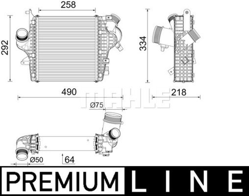 Ladeluftkühler links Mahle Original CI 637 000P von Mahle Original