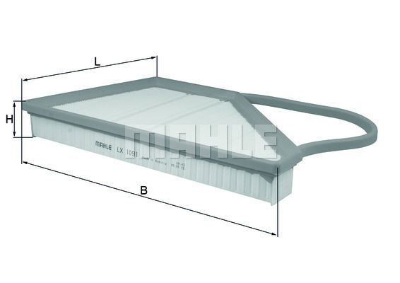 Luftfilter links Mahle Original LX 1091 von Mahle Original