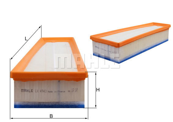 Luftfilter rechts Mahle Original LX 4943 von Mahle Original