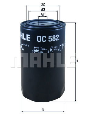 Ölfilter Mahle Original OC 582 von Mahle Original