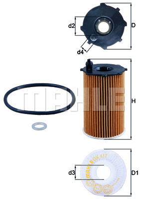 Ölfilter Mahle Original OX 417D von Mahle Original