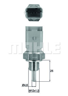 Sensor, Kühlmitteltemperatur Mahle Original TSE 15 von Mahle Original