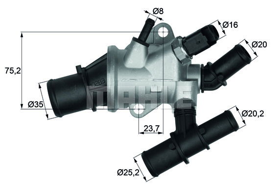 Thermostat, Kühlmittel Mahle Original TI 162 88 von Mahle Original