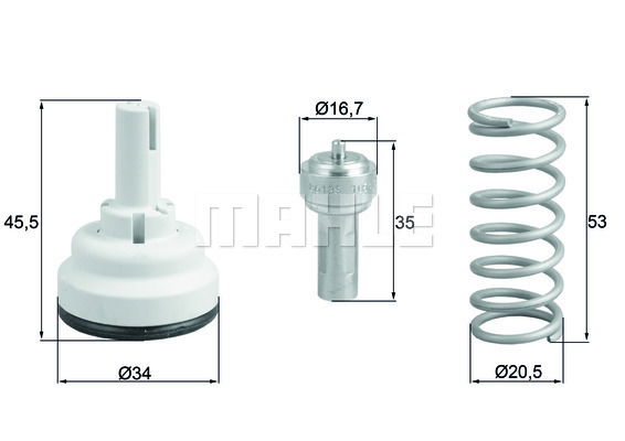 Thermostat, Kühlmittel Mahle Original TX 182 105D von Mahle Original