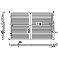 Kondensator, Klimaanlage MAHLE AC 271 000S von Mahle