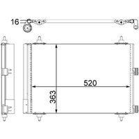 Kondensator, Klimaanlage BEHR MAHLE AC 447 000S von Mahle