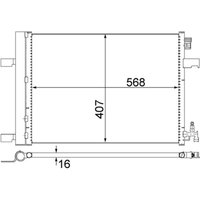 Kondensator, Klimaanlage BEHR MAHLE AC 636 000S von Mahle