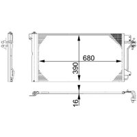 Kondensator, Klimaanlage MAHLE AC 672 000S von Mahle