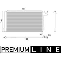 Kondensator, Klimaanlage MAHLE AC 941 000P von Mahle