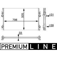 Kühler, Motorkühlung MAHLE CR 1163 000P von Mahle