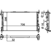 Kühler, Motorkühlung MAHLE CR 1196 000P von Mahle