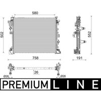 Kühler, Motorkühlung MAHLE CR 2598 000P von Mahle