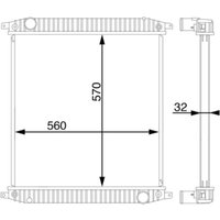 Kühler, Motorkühlung MAHLE CR 703 000S von Mahle