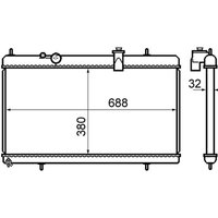 Kühler, Motorkühlung MAHLE CR 801 000S von Mahle