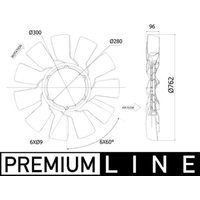 Lüfterrad, Motorkühlung MAHLE CFW 86 000P von Mahle