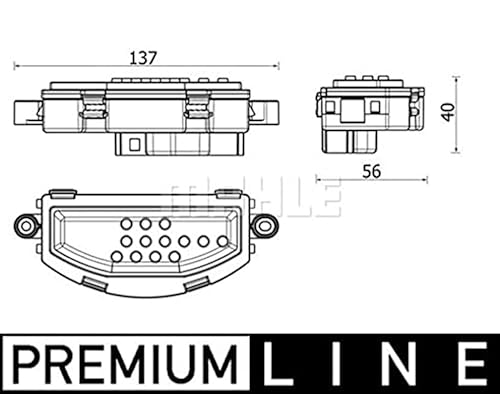 MAHLE ABR 158 000P Regler Innenraumgebläse hinten u.a. passend für MERCEDES SPRINTER 3/5-t Tourer Bus von MAHLE