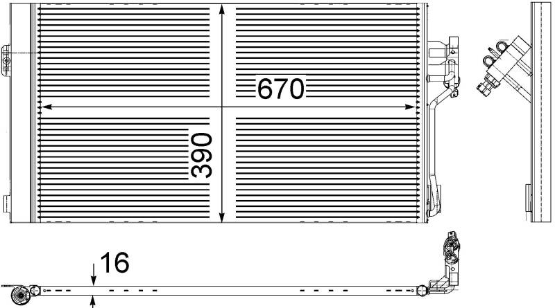 MAHLE AC 761 000S A/C-Kondensator BEHR von MAHLE