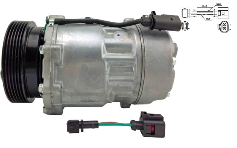 MAHLE ACP 191 000S Kompressor Klimaanlage Keilrippenriemenscheibe 119MMu.a. passend für VW GOLF IV (1J1) von MAHLE