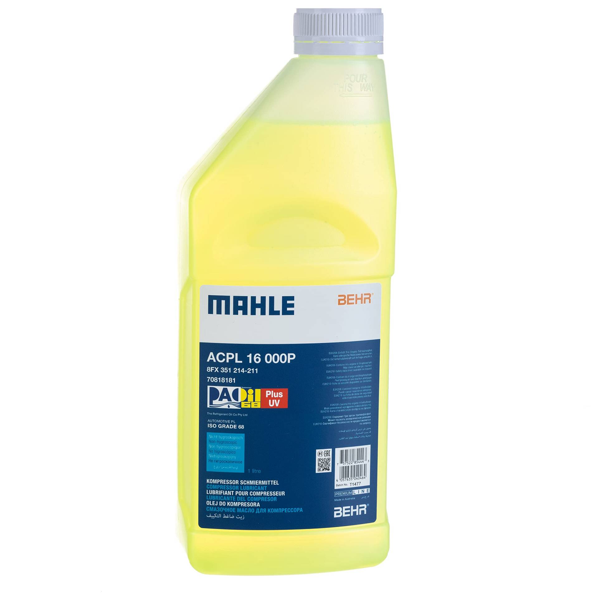 MAHLE ACPL 16 000P A/C-Kompressoröl BEHR PREMIUM LINE von MAHLE