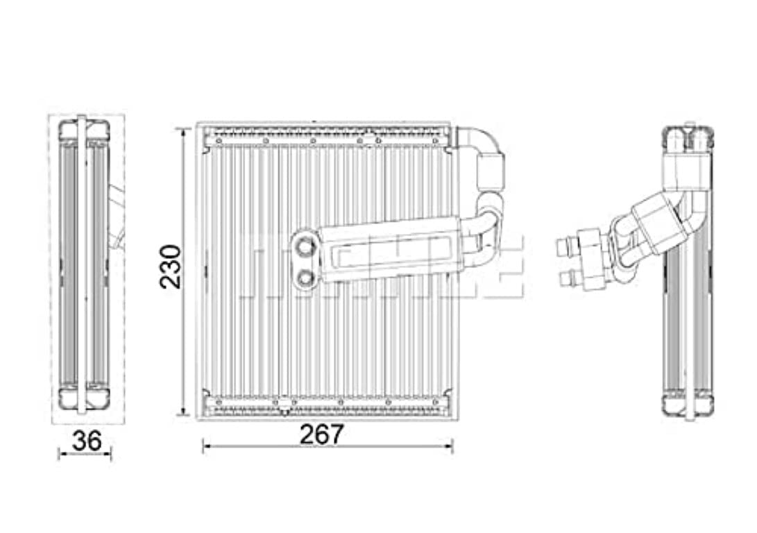 MAHLE AE 26 000P Verdampfer Klimaanlage mit Dichtungen u.a. passend für VOLVO XC40 (536) von MAHLE