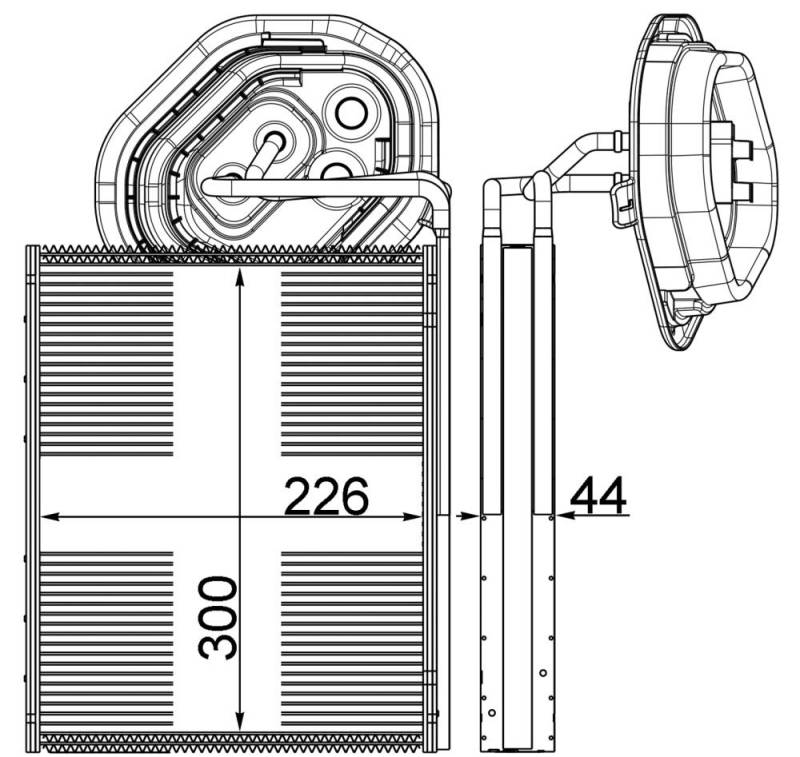 MAHLE AE 3 000P Verdampfer Klimaanlage u.a. passend für MERCEDES S-KLASSE (W222/ V222/ X222) von MAHLE