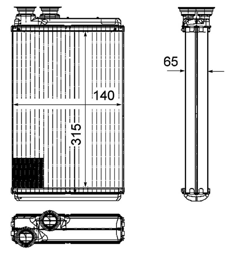 MAHLE AH 195 000P Innenraum-Wärmetauscher BEHR PREMIUM LINE von MAHLE