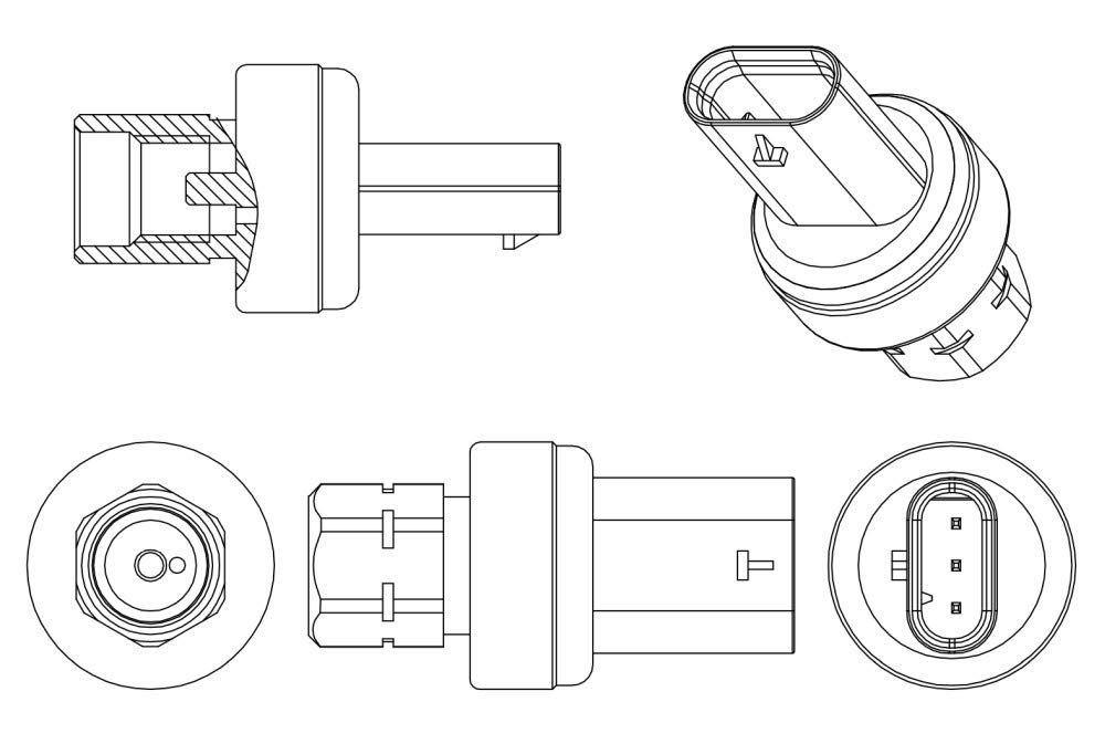 MAHLE ASE 13 000P Druckschalter Klimaanlage u.a. passend für JEEP CHEROKEE (KL) von MAHLE