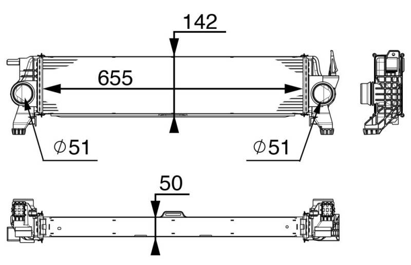 MAHLE CI 153 000P Ladeluftkühler BEHR PREMIUM LINE von MAHLE