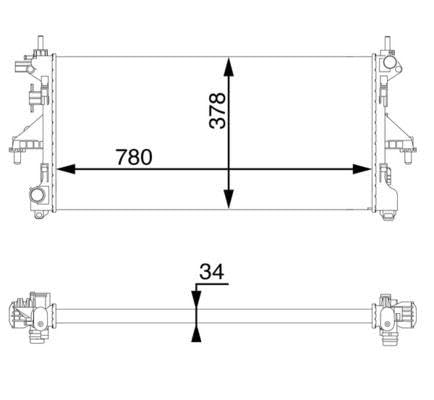 MAHLE CR 1069 000S Kühlmittelkühler BEHR von MAHLE