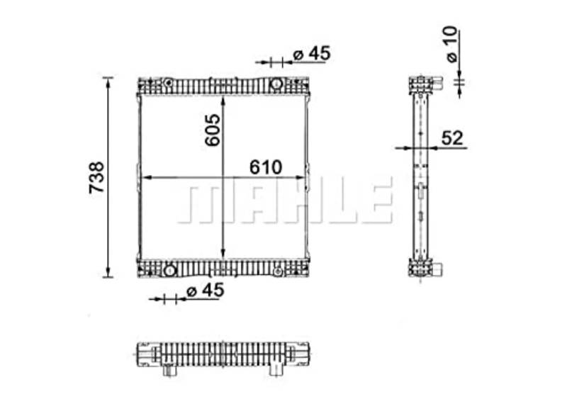 MAHLE CR 109 000P Kühlmittelkühler u.a. passend für MERCEDES CITARO (98-) **PREMIUM LINE** von MAHLE