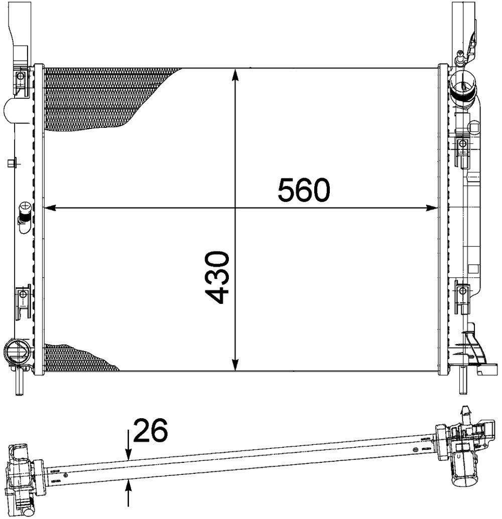 MAHLE CR 1154 000P Kühlmittelkühler BEHR PREMIUM LINE von MAHLE