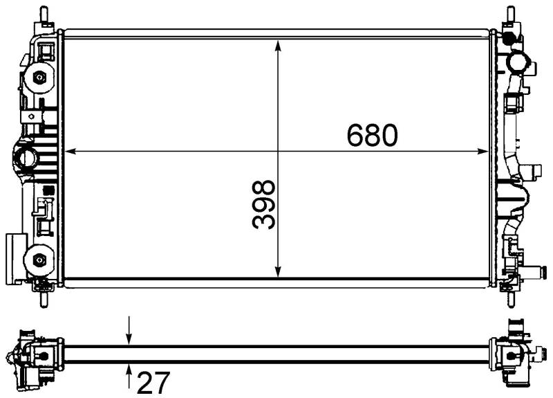 MAHLE CR 1238 000S Kühlmittelkühler BEHR von MAHLE