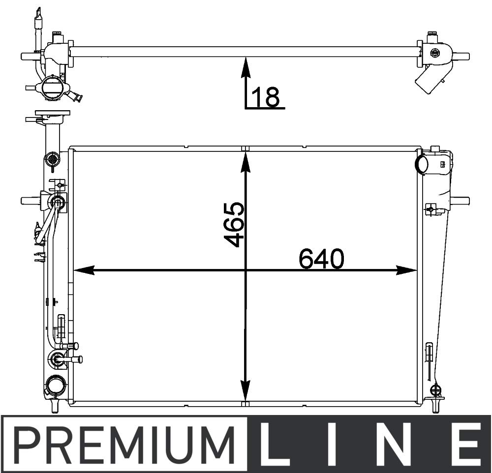 MAHLE CR 1402 000P Kühlmittelkühler BEHR PREMIUM LINE von MAHLE