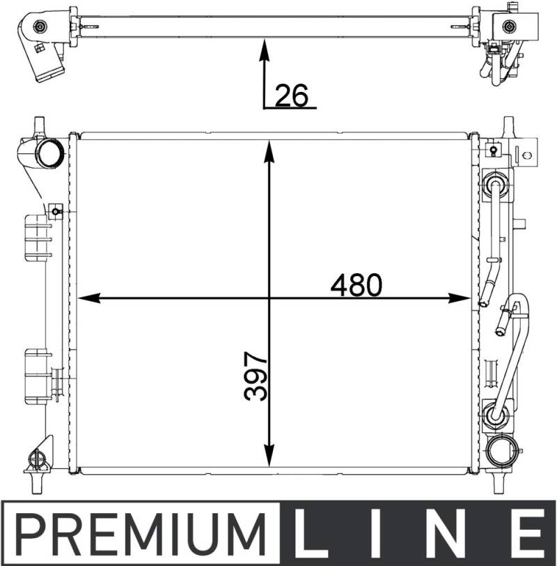 MAHLE CR 1405 000P Kühlmittelkühler BEHR PREMIUM LINE von MAHLE