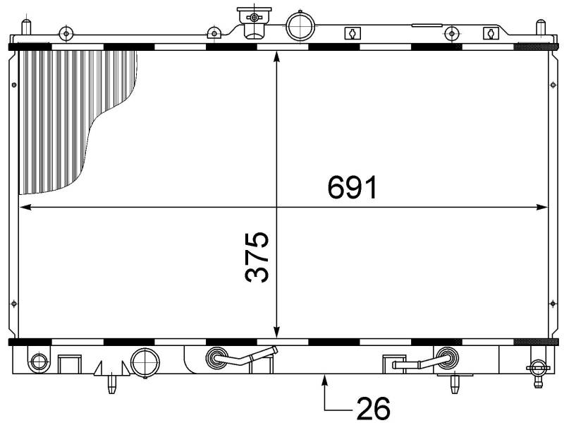 MAHLE CR 1483 000S Kühlmittelkühler BEHR von MAHLE