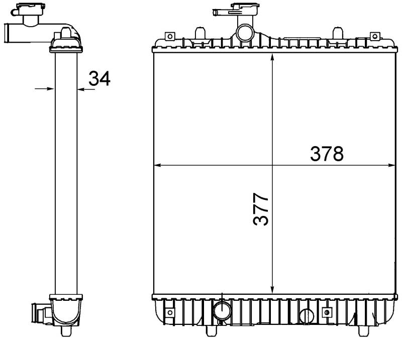 MAHLE CR 1495 001S Kühlmittelkühler BEHR von MAHLE