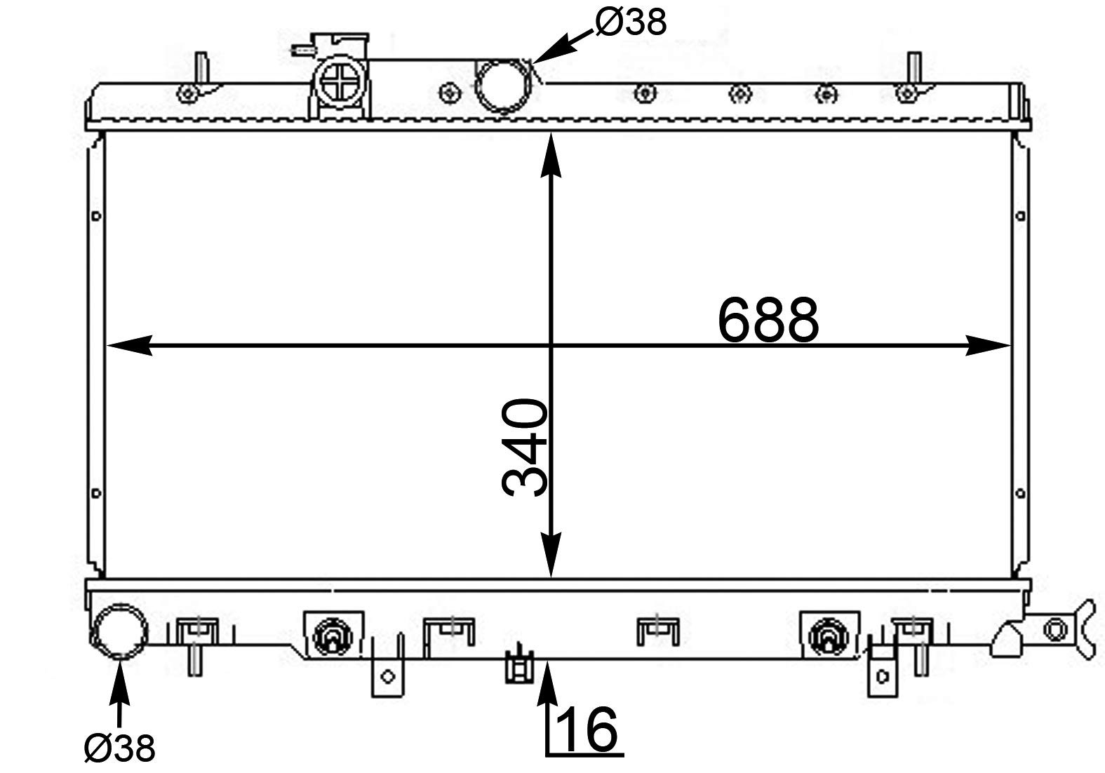 MAHLE CR 1564 000S Kühlmittelkühler BEHR von MAHLE