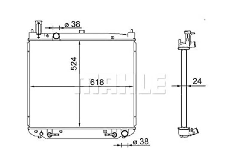 MAHLE CR 1577 000S Kühlmittelkühler u.a. passend für TOYOTA HIACE IV 2.5 D-4D von MAHLE