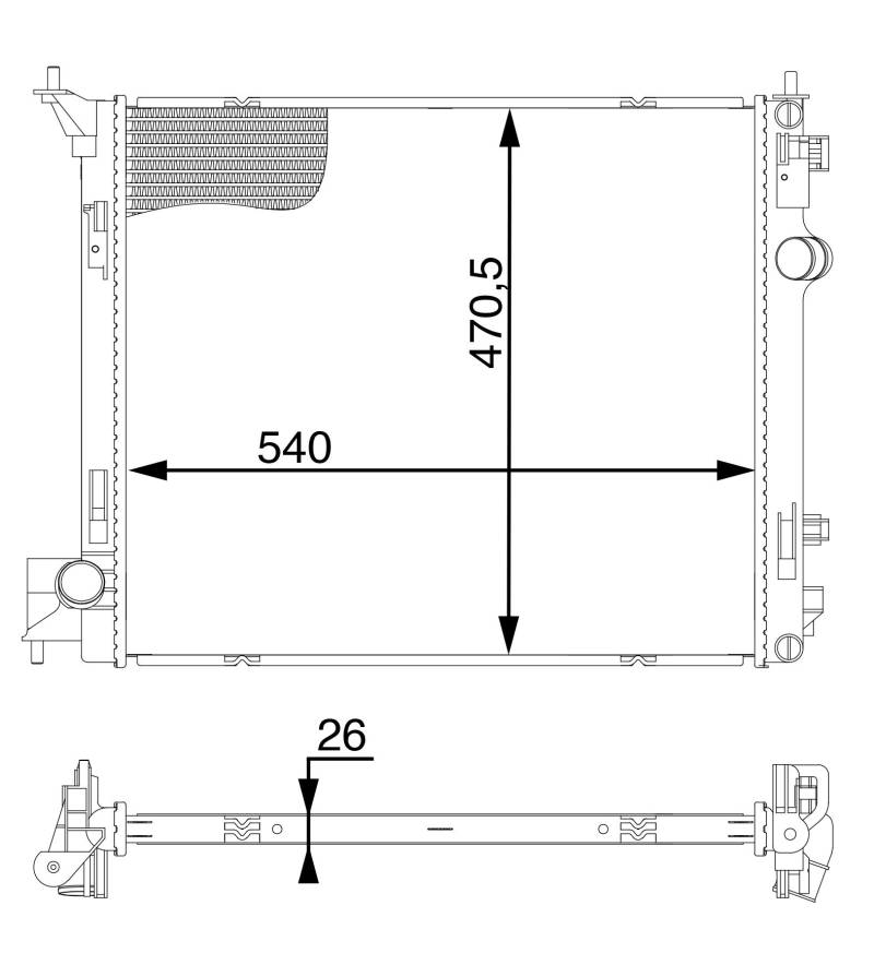 MAHLE CR 1595 000S Kühlmittelkühler BEHR von MAHLE