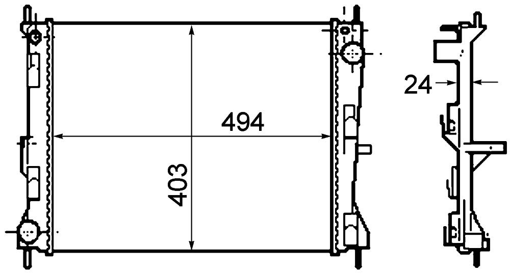 MAHLE CR 1691 000P Kühler Motorkühlung u.a. passend für RENAULT CLIO III (BR0/1/ CR0/1) von MAHLE