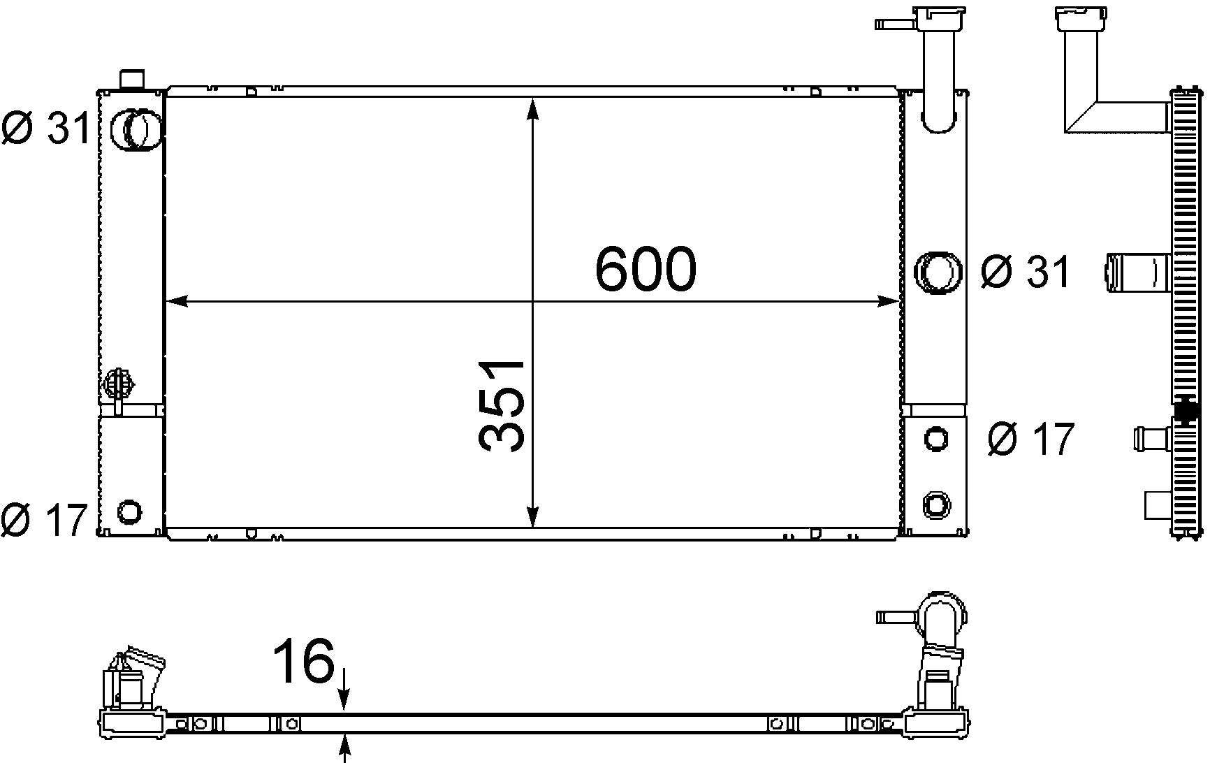 MAHLE CR 1855 000S Kühlmittelkühler BEHR von MAHLE