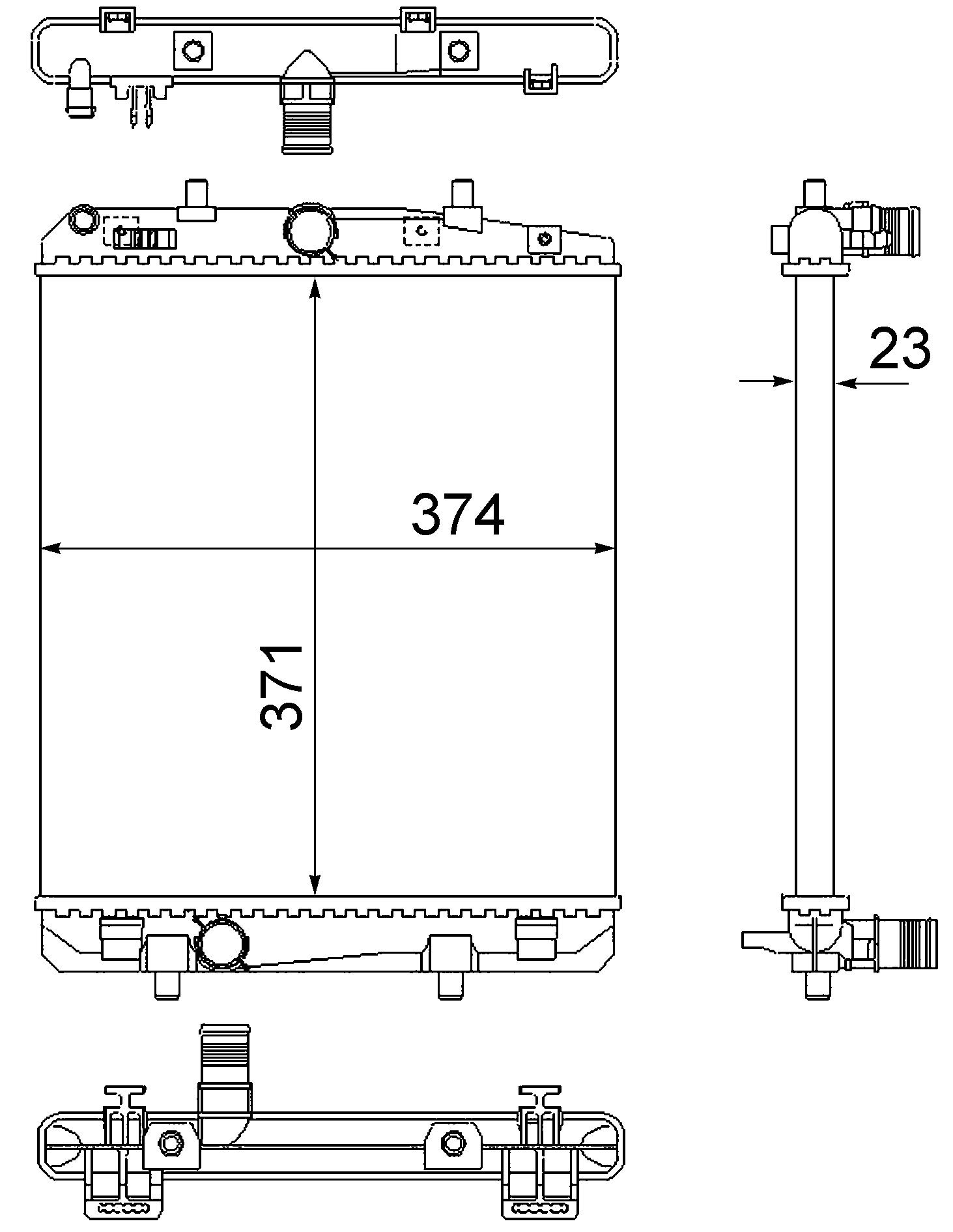 MAHLE CR 382 000S CR 2035 000S Kühlmittelkühler BEHR von MAHLE