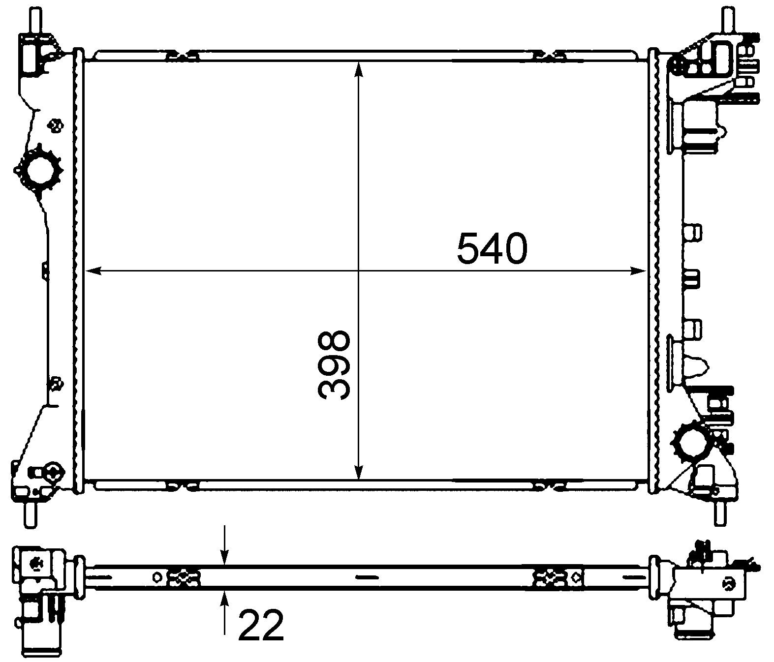 MAHLE CR 2056 000S Kühlmittelkühler BEHR von MAHLE