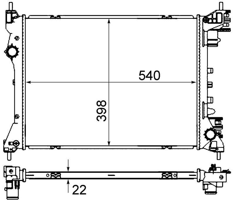 MAHLE CR 2056 000S Kühlmittelkühler BEHR von MAHLE