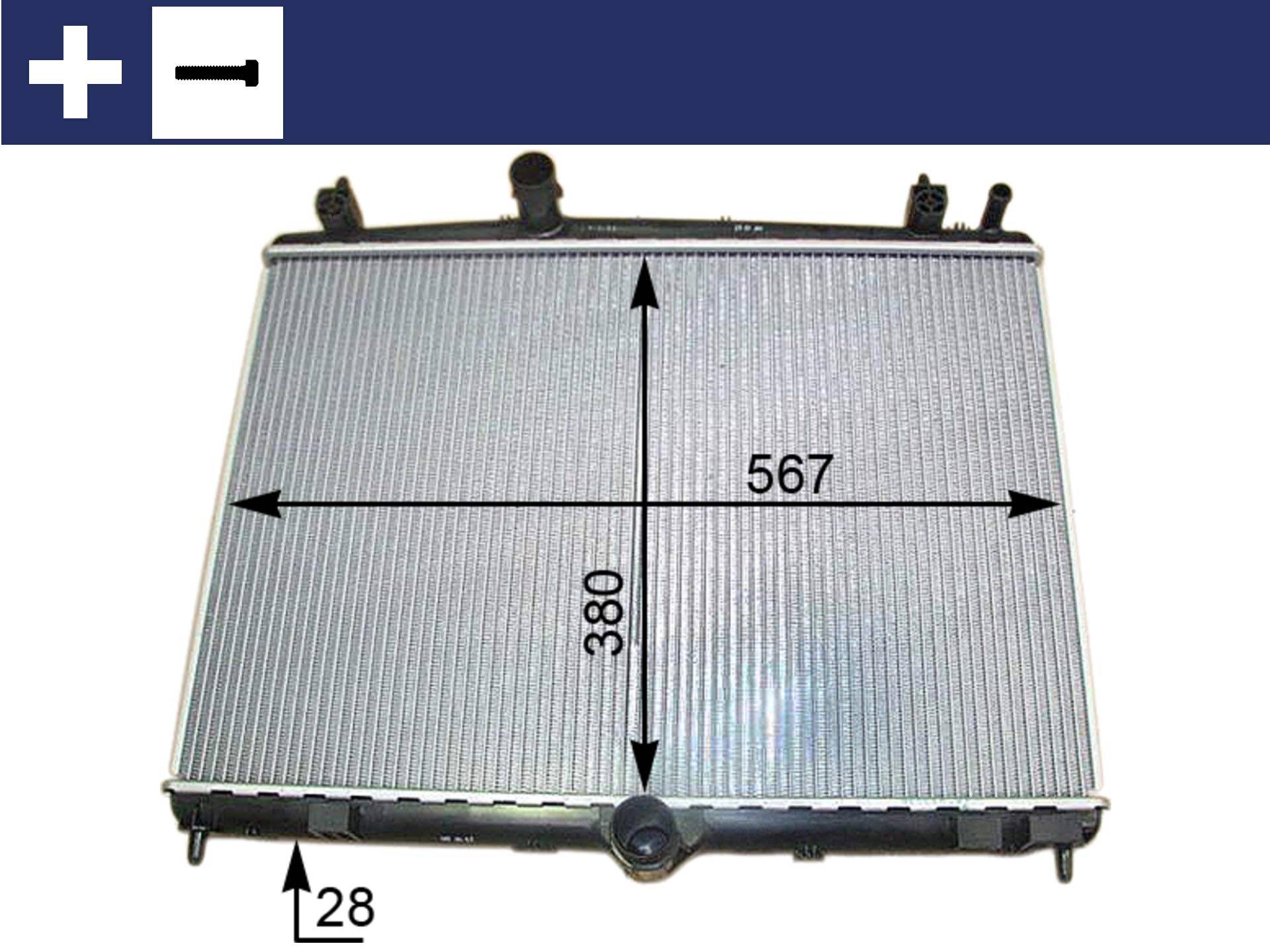 MAHLE CR 2113 000S Kühler Motorkühlung mit Schraube u.a. passend für PEUGEOT 508 SW I (8E_) von MAHLE