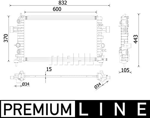 MAHLE CR 2224 000P Kühlmittelkühler BEHR PREMIUM LINE von MAHLE