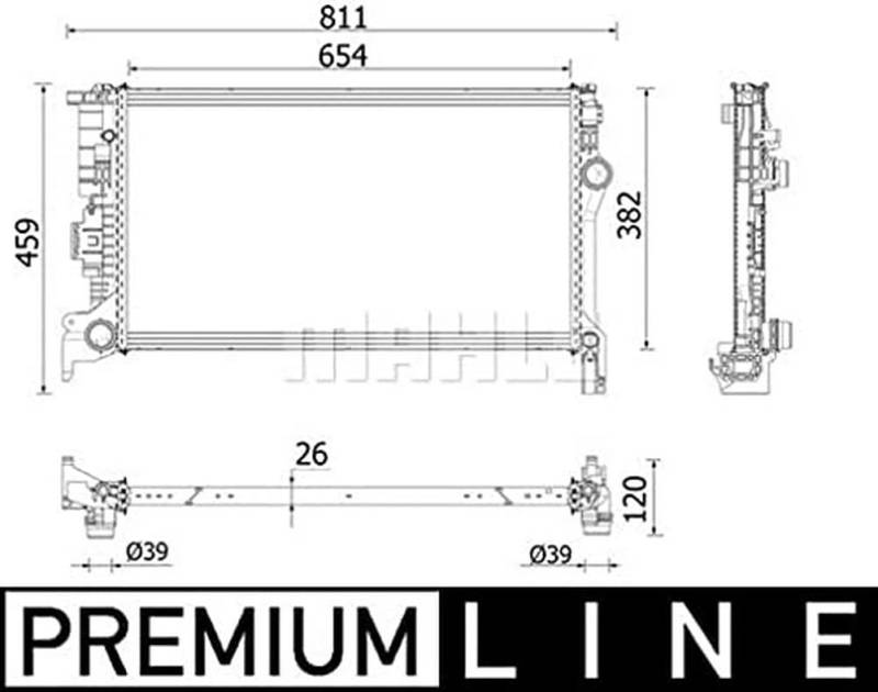 MAHLE CR 2334 000P Kühlmittelkühler BEHR PREMIUM LINE von MAHLE