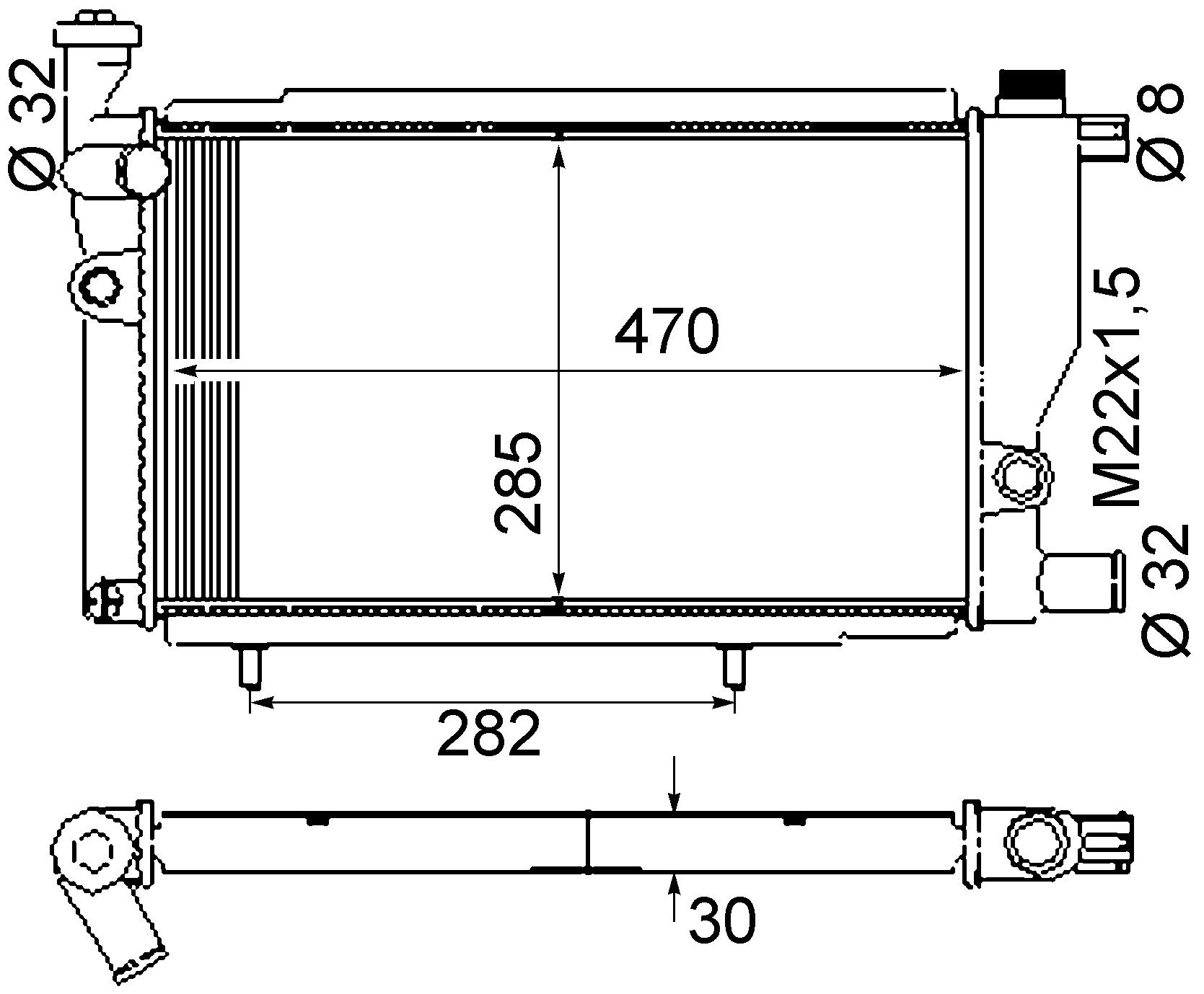 MAHLE CR 428 000S Kühler Motorkühlung u.a. passend für PEUGEOT 205 II (20A/C) von MAHLE